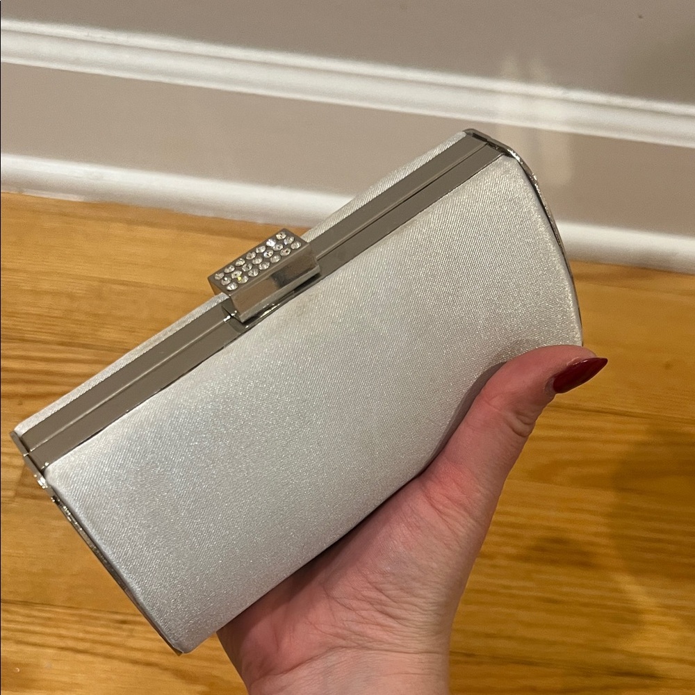 Elegant Silver Clutch Bag